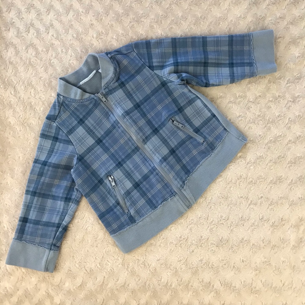 First Impressions Plaid Jacket Blue 24 Months - Picture 2 of 4
